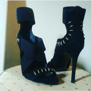 Kendall + Kylie Black Studded High Heel
